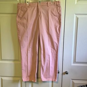 A. N. A. Crop Chino Pant. Pink. Size 14